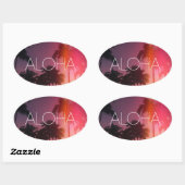 Aloha Tropical Night Ovale Sticker (Vel)