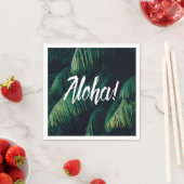 Aloha Tropical Palm Leaves Typography Servet (Insitu)