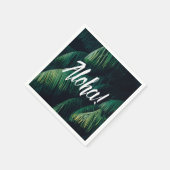 Aloha Tropical Palm Leaves Typography Servet (Hoek)