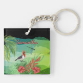 Aloha Tropical Paradise Acryl Sleutelhanger (Achterkant)