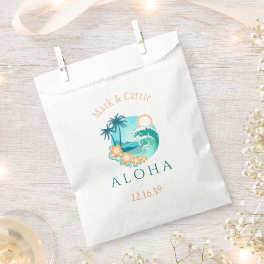 Aloha Tropical Personalized Bedankzakje (Geknipt)