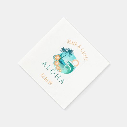 Aloha Tropical Personalized Servet (Hoek)