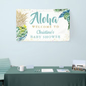 Aloha Tropical Pineapple Baby shower Banner (Beurs)
