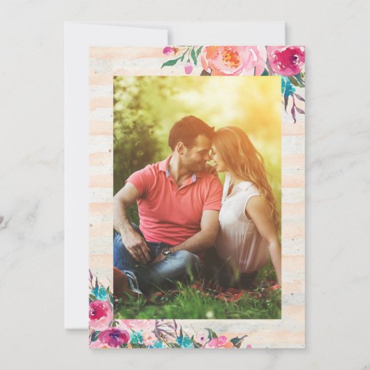 Aloha Tropical Pineapple verloving uitnodiging (Achterkant)