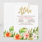 Aloha Tropical Retirement Party uitnodiging (Voorkant / Achterkant)