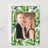 Aloha Tropical Summer Beach Weduwfoto Kaart (Achterkant)