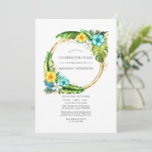 Aloha Tropical Summer Celebration of Life Photo Kaart (Staand voorkant)