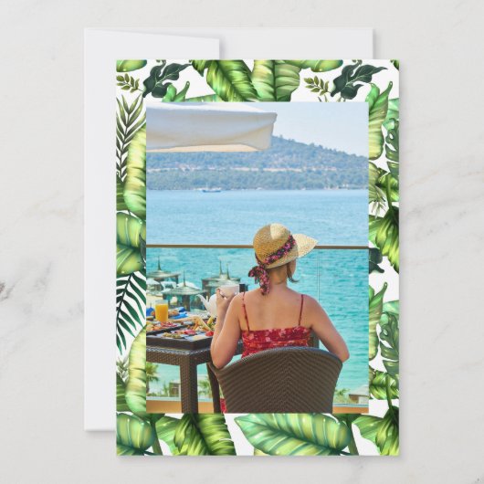 Aloha Tropical Summer Celebration of Life Photo Kaart (Achterkant)