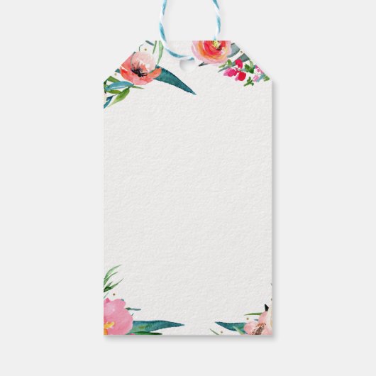 Aloha Tropical Summer Floral Vrijgezellenfeest Fav Cadeaulabel (Achterkant)