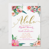 Aloha Tropical Summer Floral Vrijgezellenfeest Kaart (Voorkant)