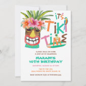 Aloha Tropical Tiki Luau Birthday Kaart (Voorkant)