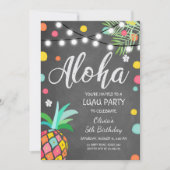 Aloha Tropical Verjaardagsfeest nodigen Hawaii Lua Kaart (Voorkant)