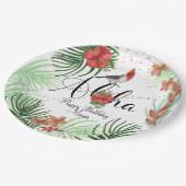  Aloha Tropical Verjaardagsfeest Papieren Bordje (Gekanteld)