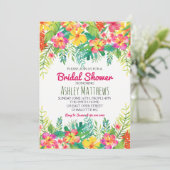Aloha Tropical Waterverf Shower-uitnodiging Kaart (Staand voorkant)