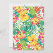 Aloha Tropical Waterverf Shower-uitnodiging Kaart (Achterkant)