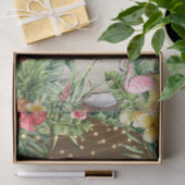 Aloha Tropical Wood Floral Leaves & Lights Wedding Tissuepapier (Geschenk)