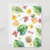 Aloha Tropisch 1e meisje Verjaardag luau Kaart (Achterkant)