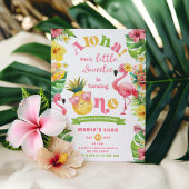 Aloha Tropisch 1e meisje Verjaardag luau Kaart