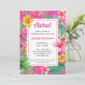 Aloha Tropisch Afstuderen Luau Party Kaart (Staand voorkant)
