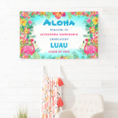 Aloha Tropisch Afstuderen Luau Party Welcome Banne Spandoek (Insitu)