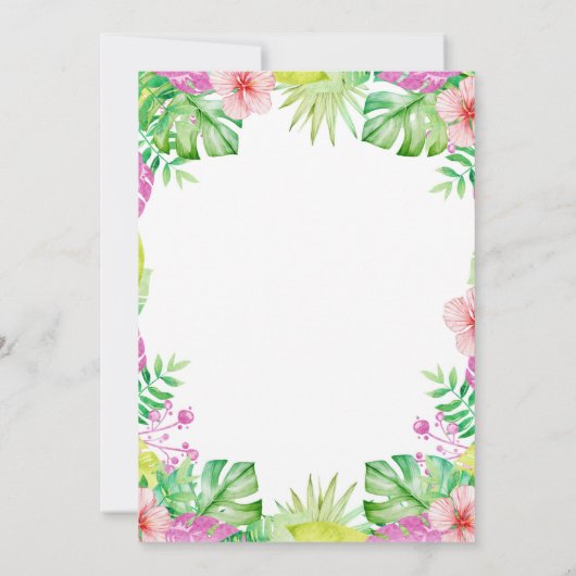 Aloha! Tropisch anananasmeisje Birthday Party Kaart (Achterkant)