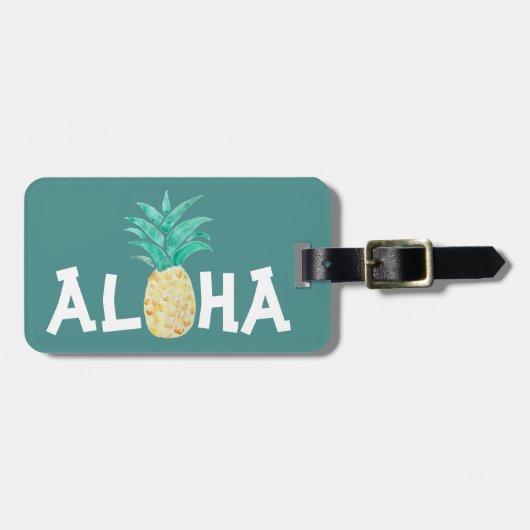 Aloha tropisch ananas Bagagelabel (Voorkant horizontaal)