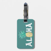 Aloha tropisch ananas Bagagelabel (Achterkant verticaal)