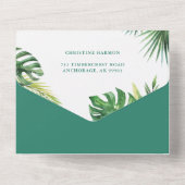 Aloha Tropisch Baby shower en luierspoeling All In One Uitnodiging (Achterkant)