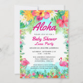 Aloha Tropisch Baby shower Luau Uitnodiging (Voorkant)