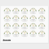 Aloha tropisch baby shower ronde sticker (Vel)