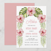 Aloha Tropisch Bloemen Exotisch Bladeren Vrijgezel Kaart (Voorkant / Achterkant)