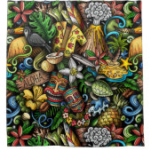 ALOHA Tropisch Douchegordijn (Voorkant)