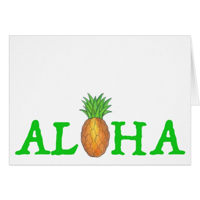 ALOHA Tropisch eiland Hawaïaanse ananas Hawaï (Voorkant Horizontaal)