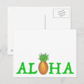 ALOHA Tropisch eiland Hawaïaanse ananas Hawaï Briefkaart (Voorkant / Achterkant)