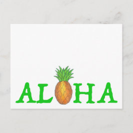 ALOHA Tropisch eiland Hawaïaanse ananas Hawaï Briefkaart