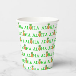 ALOHA Tropisch eiland Hawaïaanse ananas Hawaï Papieren Bekers