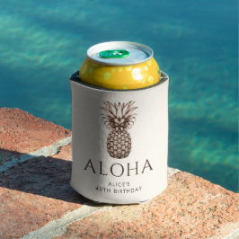 Aloha Tropisch feest met ananas Blikjeskoeler
