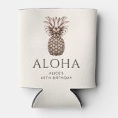 Aloha Tropisch feest met ananas Blikjeskoeler (Voorkant)