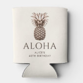 Aloha Tropisch feest met ananas Blikjeskoeler (Achterkant)