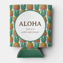 Aloha tropisch feest met ananas blikjeskoeler