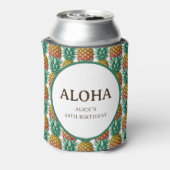 Aloha tropisch feest met ananas blikjeskoeler (Blikje Achterkant)