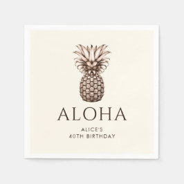 Aloha Tropisch feest met ananas Servet
