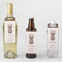 Aloha tropisch feest met vintage ananas flessenhanger