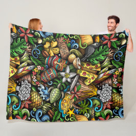 ALOHA Tropisch Fleece Deken