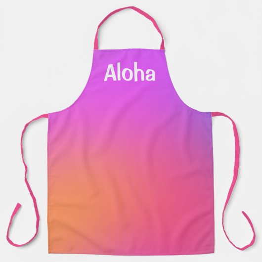 Aloha Tropisch gradiënt Luau Schort (Voorkant)