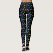 Aloha - Tropisch handschrift met elegant zwart Leggings (Achterkant)