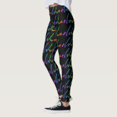 Aloha - Tropisch handschrift met elegant zwart Leggings (Links)