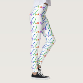 Aloha - Tropisch handschrift - Staarten en golven Leggings