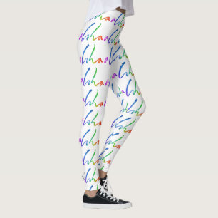 Aloha - Tropisch handschrift - Staarten en golven Leggings