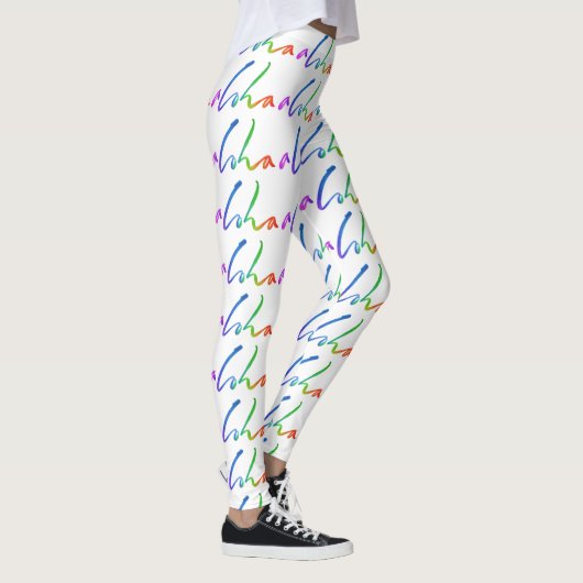 Aloha - Tropisch handschrift - Staarten en golven Leggings (Rechts)